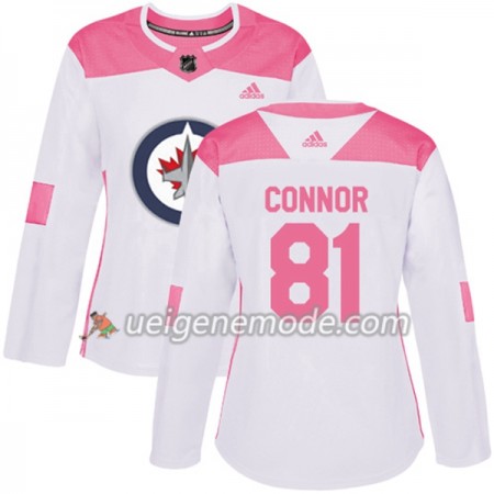 Dame Eishockey Winnipeg Jets Trikot Kyle Connor 81 Adidas 2017-2018 Weiß Pink Fashion Authentic